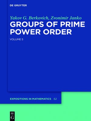 cover image of Groups of Prime Power Order, Volume 5